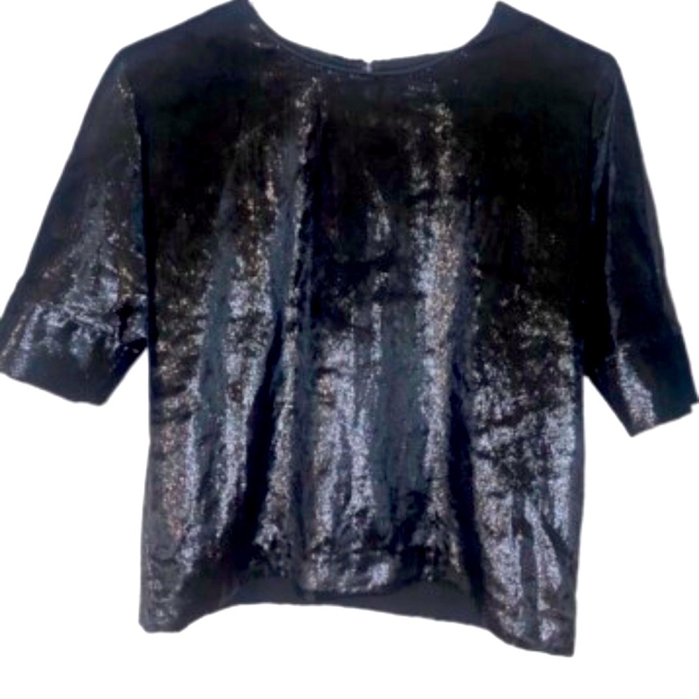 J Brand Black Shimmer Top – Size Small